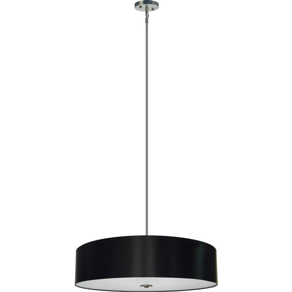 Whitfield Lighting 5-Light Chandelier with Shade - 7-in x 30-in - Black