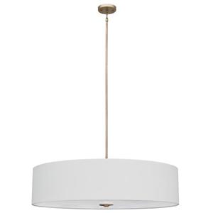 Whitfield Lighting 5-Light Chandelier with Shade - 7-in x 30-in - Cream/Gold