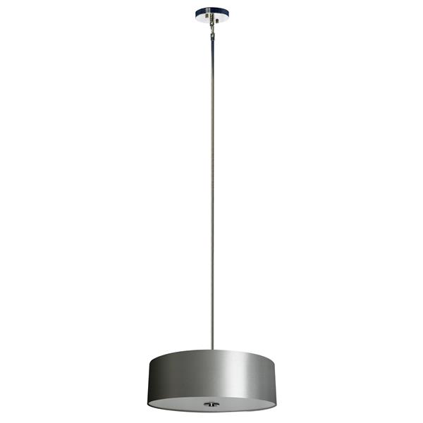 Lustre Whitfield à 4 lumières avec abat-jour, 7 po x 22 po, gris