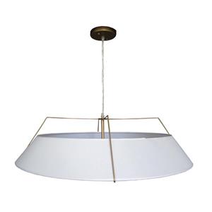 Whitfield Lighting 5-Light Chandelier - 9-in x 30.5-in - White/Gold