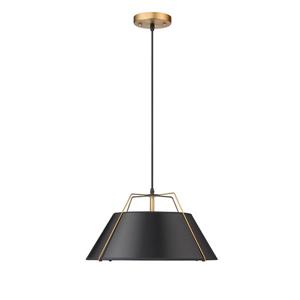 Whitfield Lighting 2-Light Chandelier - 9-in x 16-in - Black/Gold