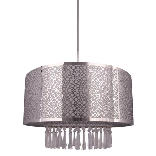 Whitfield Lighting Semi Flush 3-Light Chandelier - 12-in x 20-in - Chrome