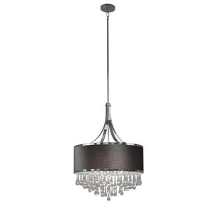 Whitfield Lighting 4-Light Mindy Chandelier - 50-in x 16-in - Grey Velvet