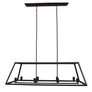 Whitfield Lighting Qadira Chandelier - 8 Lights - 13.75-in - Ebony Bronze