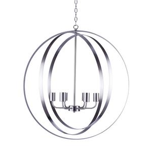 Lustre Whitfield à 6 lumières, 30 po, acier inoxydable satiné