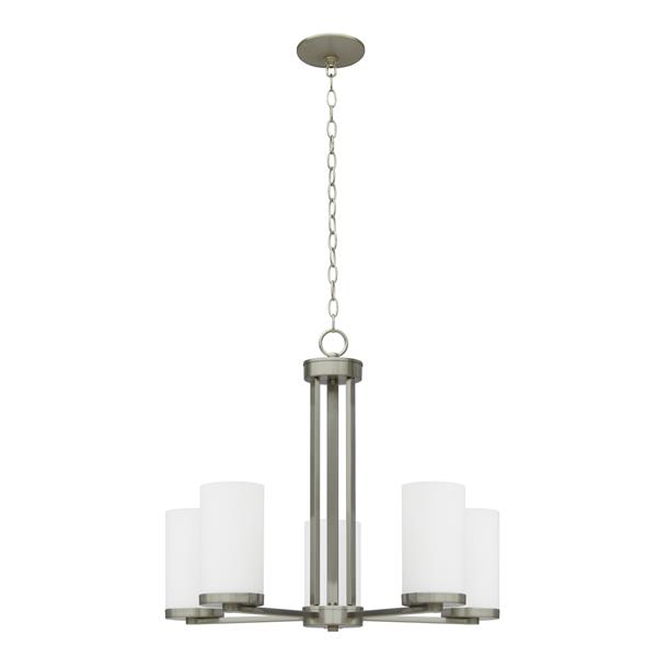 Whitfield Lighting Armella Chandelier - 5 Lights - 20-in - Satin Steel