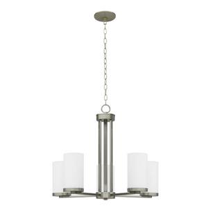 Whitfield Lighting Armella Chandelier - 5 Lights - 20-in - Satin Steel