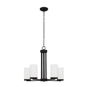 Whitfield Lighting Armella Chandelier - 5 Lights - 20-in - Ebony Bronze