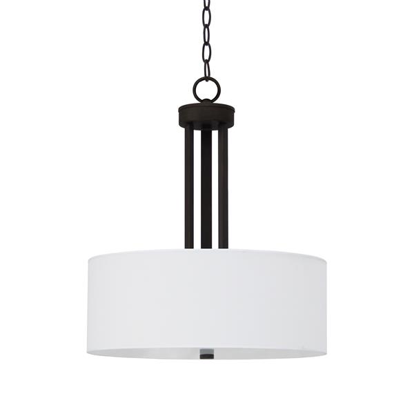 Whitfield Lighting Armella Chandelier - 3 Lights - 20.5-in - Ebony Bronze