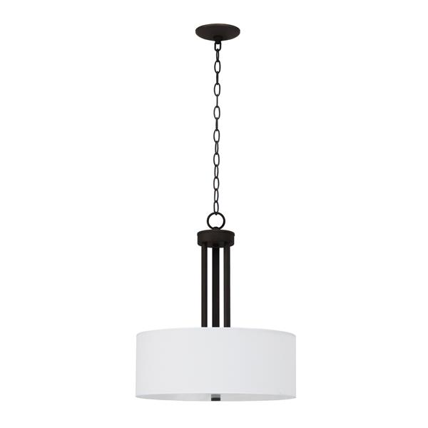 Whitfield Lighting Armella Chandelier - 3 Lights - 20.5-in - Ebony Bronze