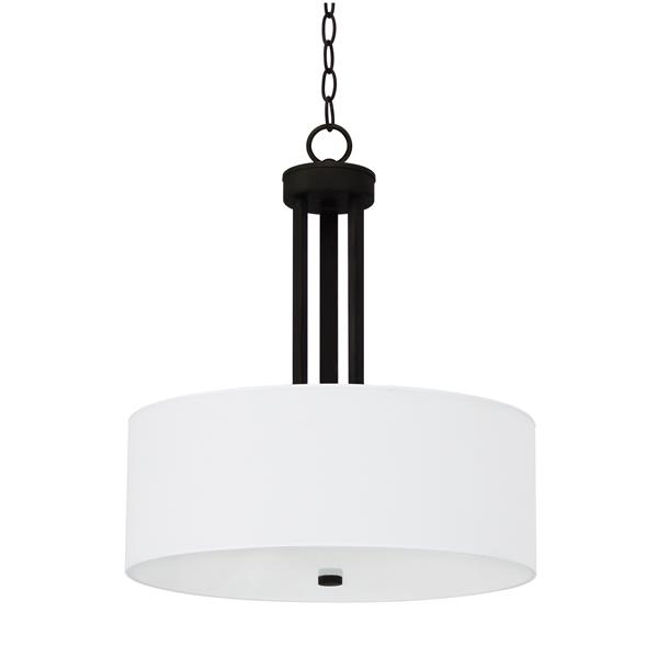 Whitfield Lighting Armella Chandelier - 3 Lights - 20.5-in - Ebony Bronze