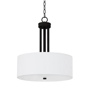Whitfield Lighting Armella Chandelier - 3 Lights - 20.5-in - Ebony Bronze