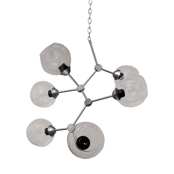 Whitfield Lighting Jane Chandelier - 6 Lights - 34-in - Satin Nickel
