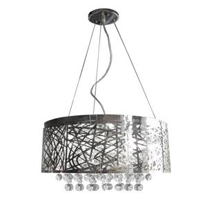 Lustre à 9 lumières Aileena de Whitfield, 9 po, chrome poli