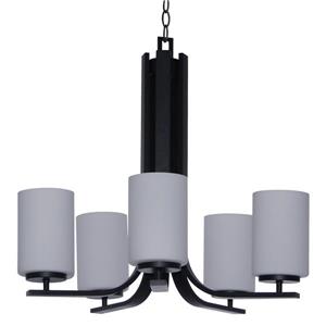 Whitfield Lighting Chandelier - 5 Lights - 22.5-in - Ebony Bronze
