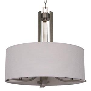 Lustre Whitfield à 3 lumières, 19 po, acier satiné