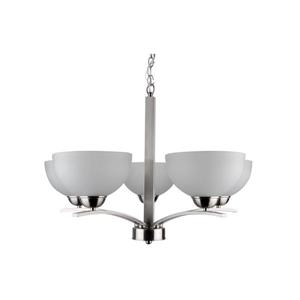 Lustre Whitfield à 5 lumières ,18 po, acier satiné