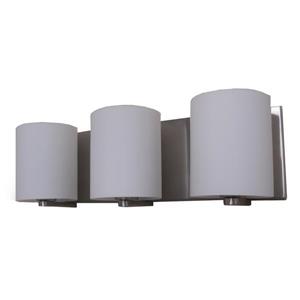 Whitfield Lighting Hudson Vanity Light - 3 Lights - 19.5-in - Satin Steel
