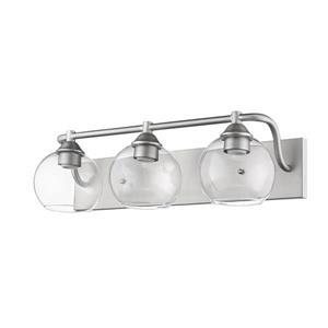 Luminaire Whitfield pour meuble-lavabo, 3 lumières, 23 po, nickel satiné