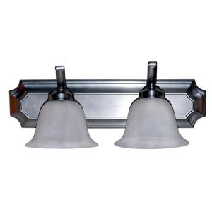 Whitfield Lighting Wall Mount Vanity Light - 2 Lights - 18-in - Satin Steel