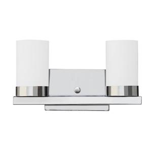 Whitfield Lighting Wall Mount Vanity Light - 2 Lights - 14-in - Polished Chrome