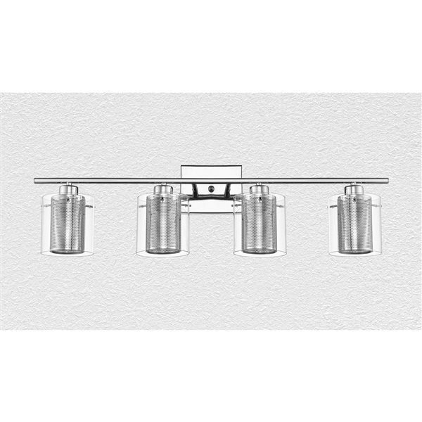 Whitfield Lighting Wall Mount Vanity Light - 4 Lights - 32.5-in - Chrome