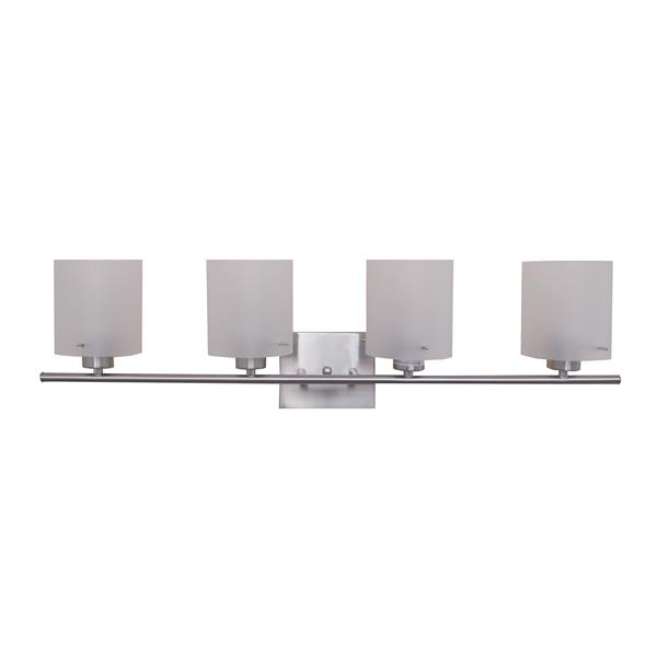 Whitfield Lighting Wall Mount Vanity Light - 4 Lights - 33-in - Satin Steel