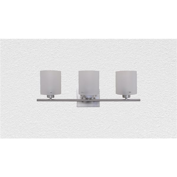 Whitfield Lighting Wall Mount Vanity Light - 3 Lights - 27-in - Satin Steel