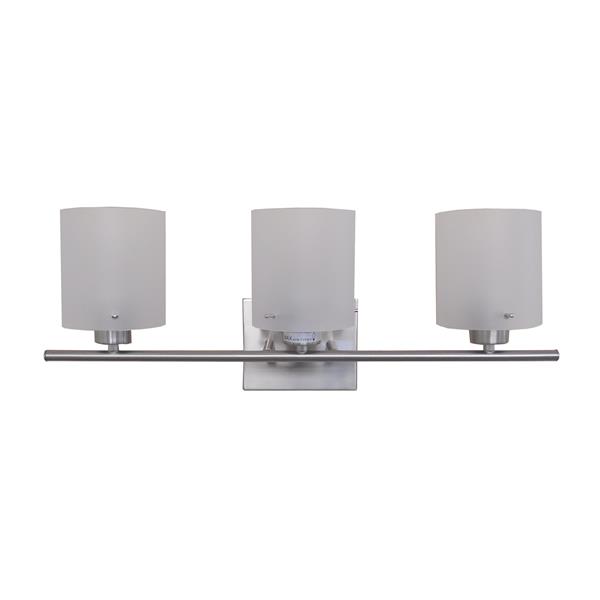 Whitfield Lighting Wall Mount Vanity Light - 3 Lights - 27-in - Satin Steel