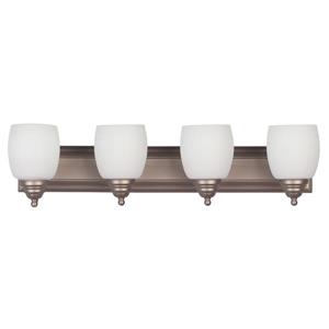 Whitfield Lighting Wall Mount Vanity Light - 4 Lights - 30-in - Brushed Pewter