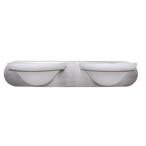 Whitfield Lighting Wall Mount Vanity Light - 2 Lights - 24-in - Satin Steel