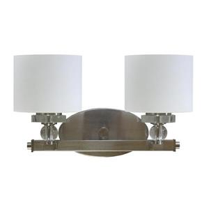 Whitfield Lighting Wall Mount Vanity Light - 2 Lights - 15 - Satin Steel