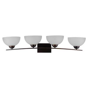 Whitfield Lighting Wall Mount Vanity Light - 4 Lights - 36-in - Coffee Brown