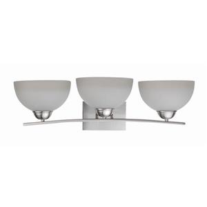 Luminaire mural Mickayla, 3 lumières, 24 po, acier satiné