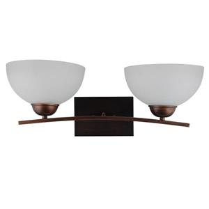 Whitfield Lighting Wall Mount Vanity Light - 2 Lights - 18-in - Coffee Brown