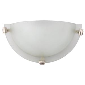 Whitfield Lighting Wall Sconce - 1 Light - 12-in x 7.5-in - Glass - Satin Steel