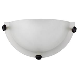 Whitfield Lighting Wall Sconce - 1 Light - 12-in x 7.5-in - Glass - Matte Bronze Finish