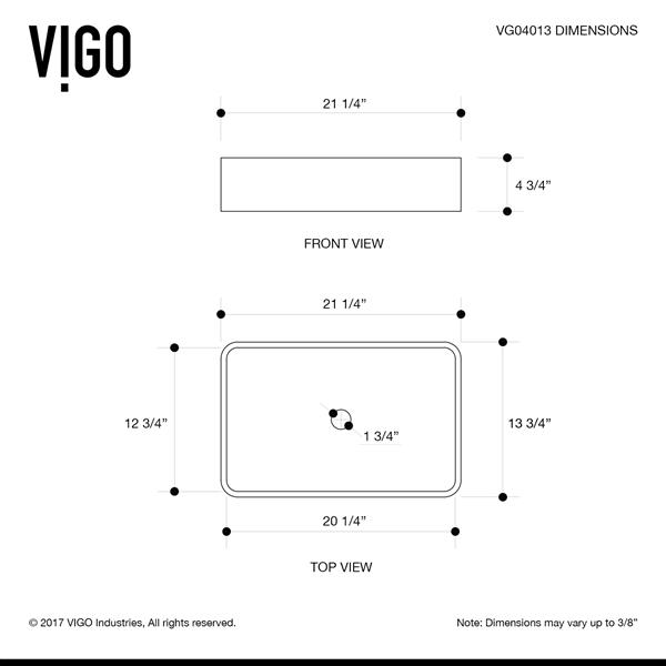 VIGO Magnolia&nbsp;14-in W x&nbsp;21-in L White Matte Stone Rectangle Bathroom Vessel with Niko Faucet and Pop-Up - Chrome