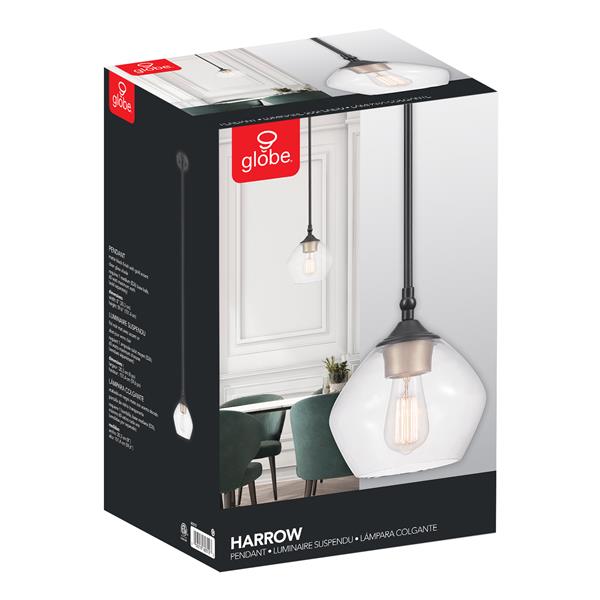 Globe Electric Harrow Pendant - 1 Light 