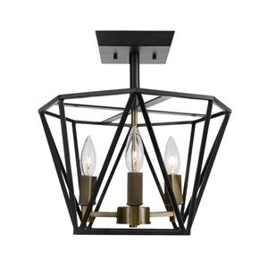 Plafonnier semi-encastré Sansa, 3 lumières, 13,58
