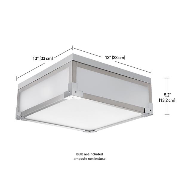 Globe Electric Blair Flush Mount 2 Lights 13 Nickel 60339 - Globe Electric Flush Mount Ceiling Light Globe Electric Blair Flush Mount 2 Lights 13 Nickel 60339 - Globe Electric Flush Mount Ceiling Light