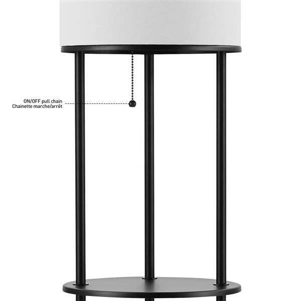 Globe Electric Reid Floor Lamp - 57.5-in - Metal - Black