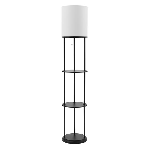 Lumisource Noah 77 In Black And Walnut Floor Lamp Rona