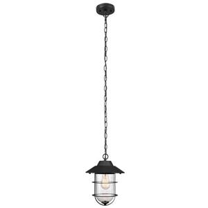 Globe Electric Matthews Outdoor Pendant Light - 1 Light - 51.6-in - Black