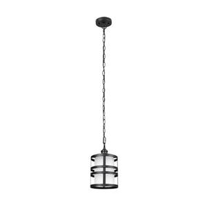 Globe Electric Archimedes Outdoor Pendant Light - 53.7-in - Black