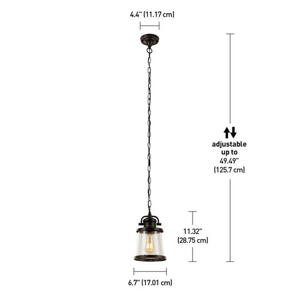 Globe Electric Charlie Outdoor Pendant Light 49 Bronze 44231 Rona Globe Electric Charlie Outdoor Pendant, Globe Electric Outdoor Pendant Light