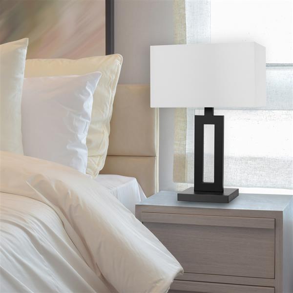 Globe Electric D'Alessio Table Lamp - 20-in - Metal - Black