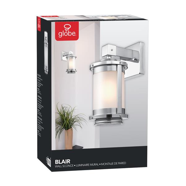 Globe Electric Blair Wall Sconce 1 Light 12.57" Silver 51341 RONA