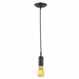 Luminaire suspendu Edison, 1 lumière, 65 po, noir