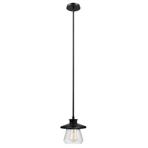 Globe Electric Nate Pendant - 1 Light - 46.89-in - Bronze